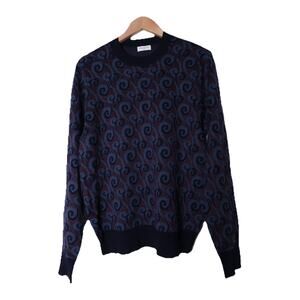 Dries Van Noten Jacquard Scroll Knit Sweater Size L